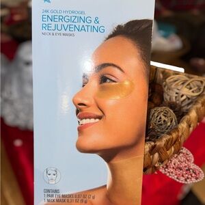 New sealed 24K Gold Hydrogel Energizing & Rejuvenating Neck & Eye Masks